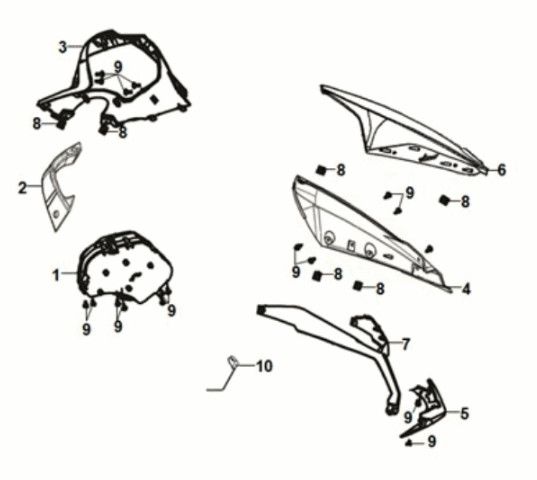 Contachilometri - Cabina di guida - Parabrezza Sym Jet 14 50i Euro 5