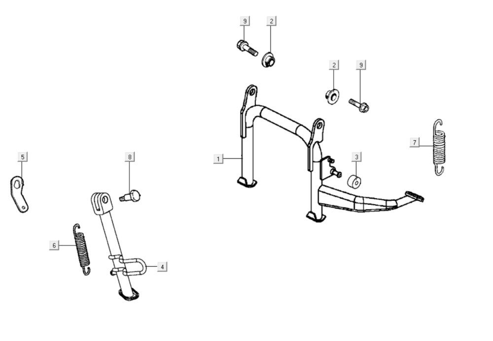 Cavalletto centrale - Cavalletto laterale Kymco Agility City 16 200i