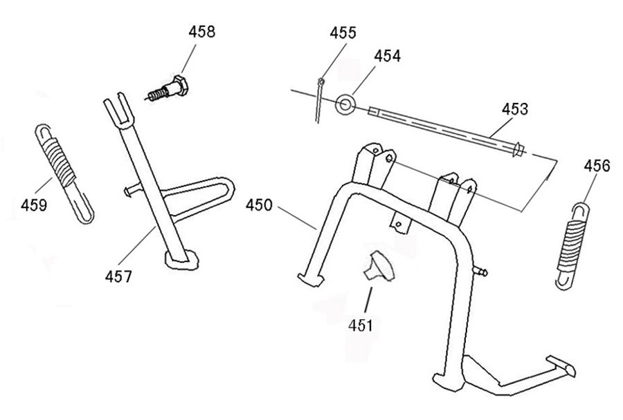 Cavalletto centrale - cavalletto laterale AGM R8