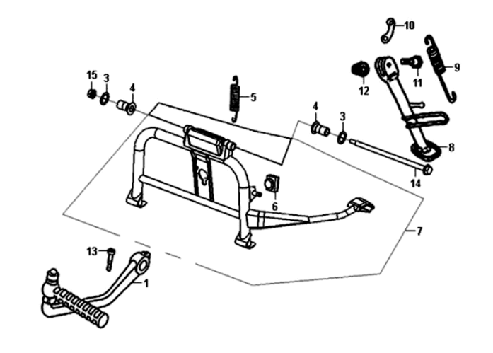 Cavalletto centrale/cavalletto laterale Sym Symphony ST E3