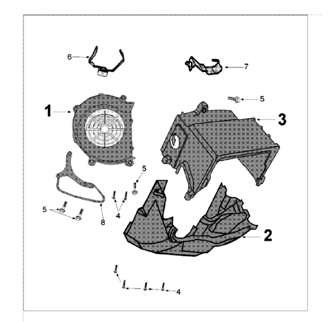 Motor afdekplaat Peugeot Tweet 125 V E3 2013-2017