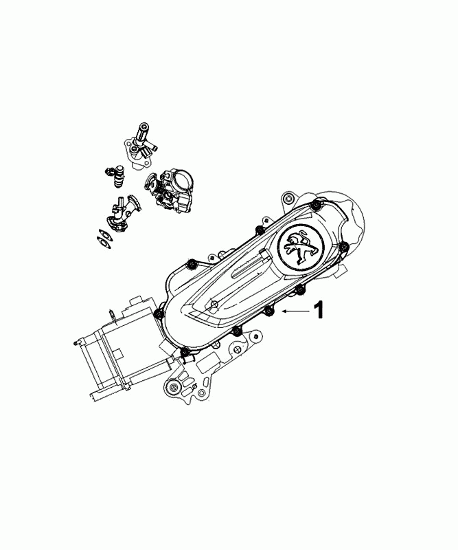 Blocco motore completo  Peugeot Django 50 4T AC Euro 4