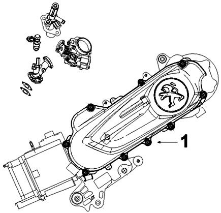 Blocco motore completo Peugeot Kisbee originale Euro 4 2018→