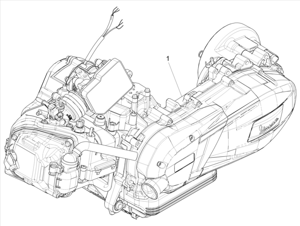 Blocco motore completo - Set guarnizioni - Kit guarnizioni Vespa Sprint 125 3V IE ABS Euro 5 2021