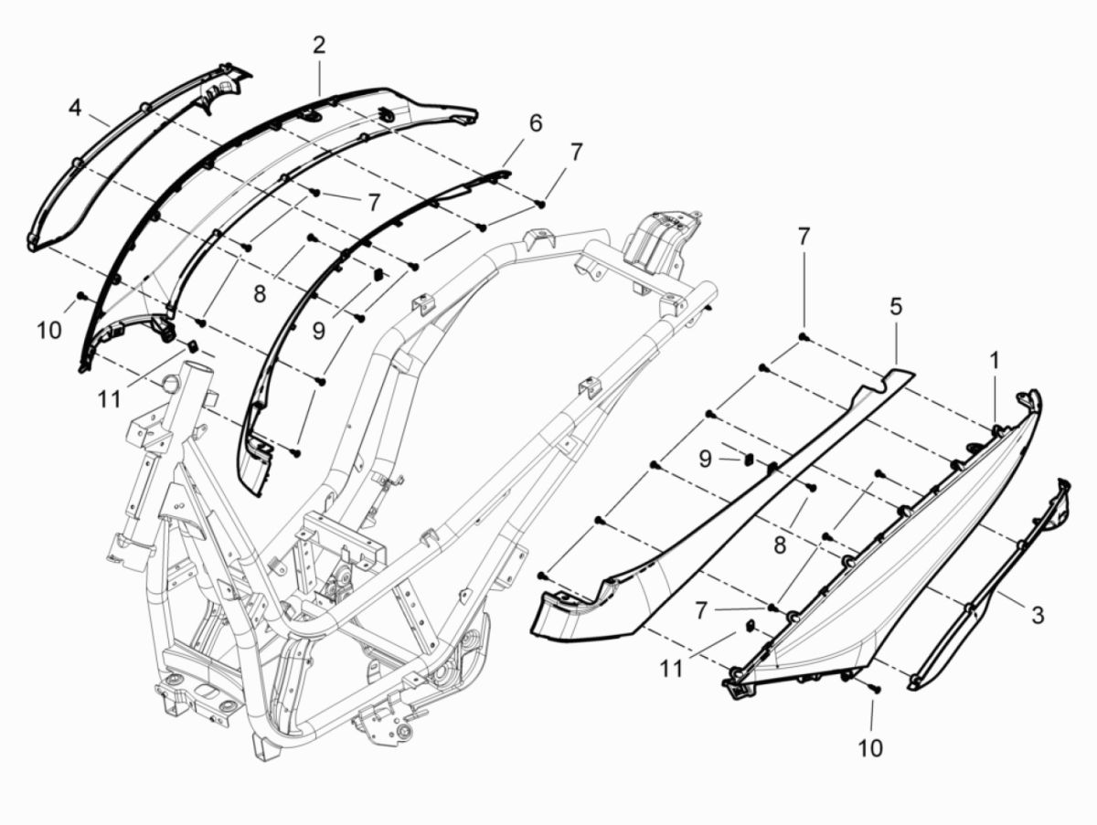 Parabrezza moto Piaggio Beverly 300 IE ABS Euro 4 2016-2020