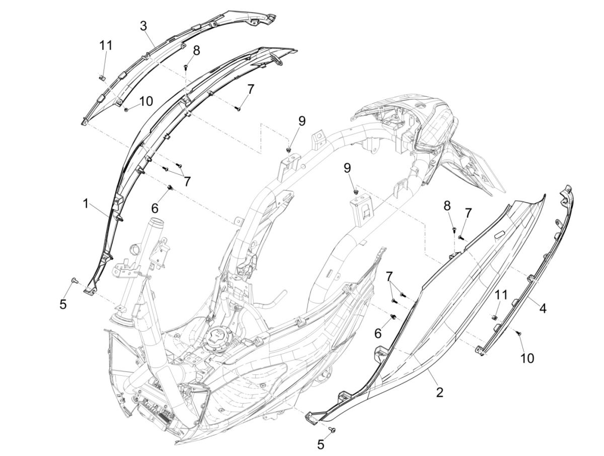 Parabrezza moto Piaggio Medley 125 IE ABS Euro 4 2016-2019