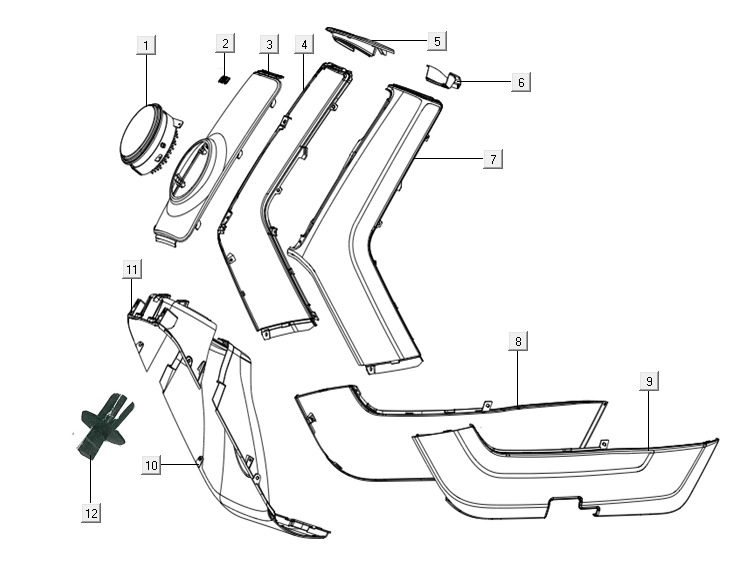 Cappucci - Placcatura frontale Niu N-pro nero - rosso