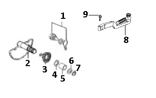 Ricambi Kickstarter GY6 10/12 pollici Euro 4 2018 → da l a n