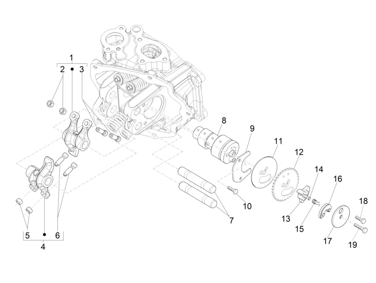 Albero a camme - Piaggio Beverly 300 IE ABS Euro 4 2016-2020