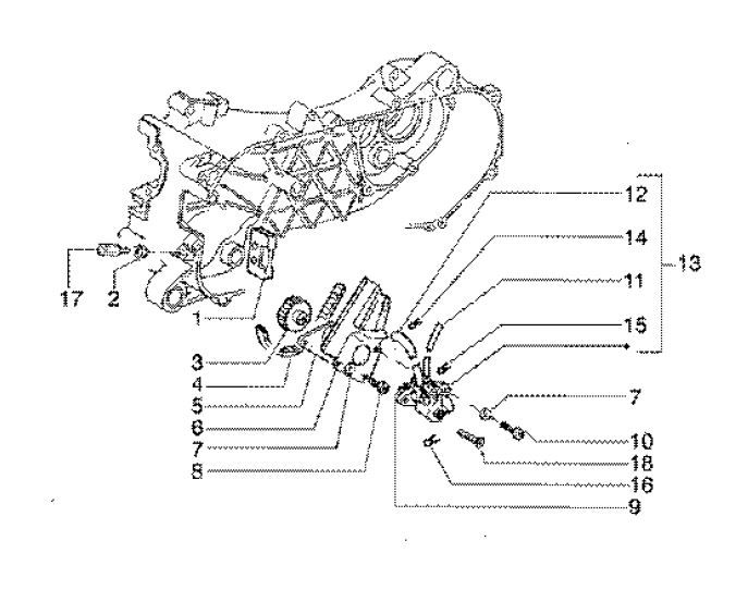 Pompa olio Gilera Runner FXR 180 2T LC