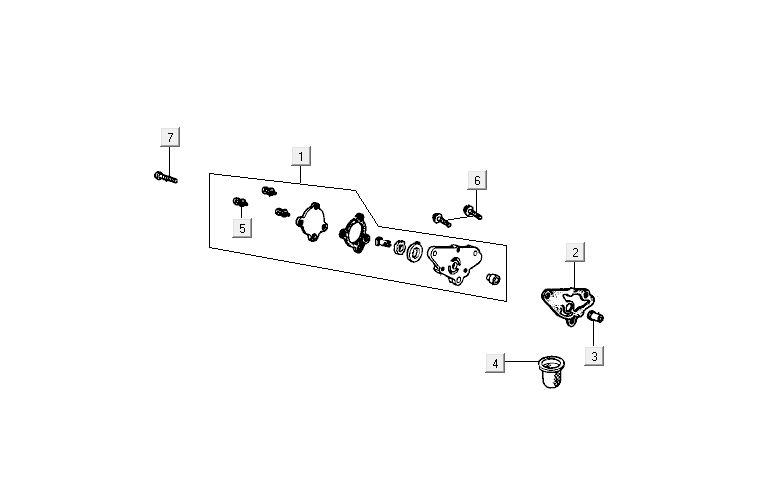 Pompa olio Kymco Activ 50 4 tempi rosso-nera