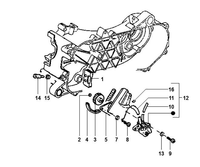 Pompa olio Piaggio Typhoon 50 2 tempi AC 1998-2005