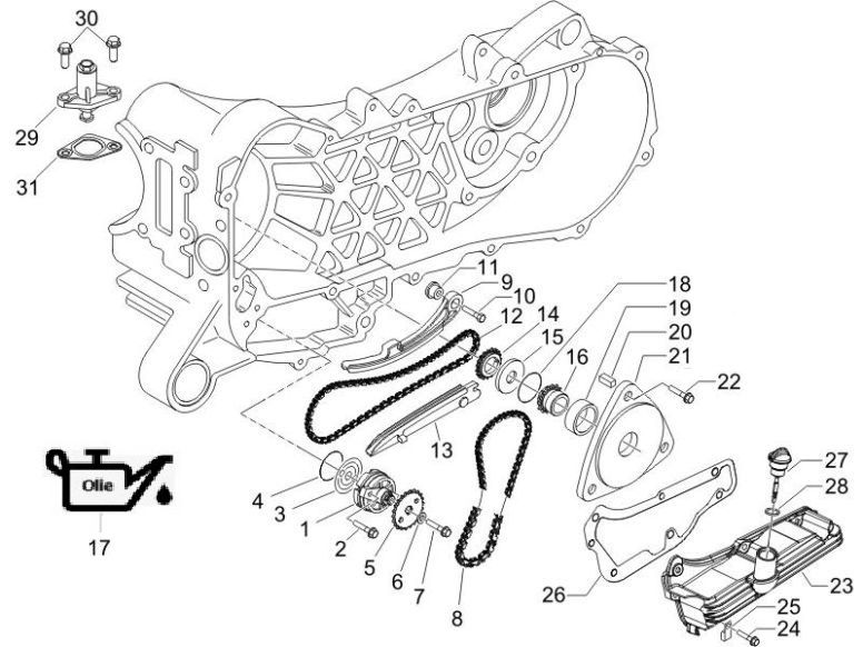 Pompa olio AC Piaggio Zip 2000 4 tempi