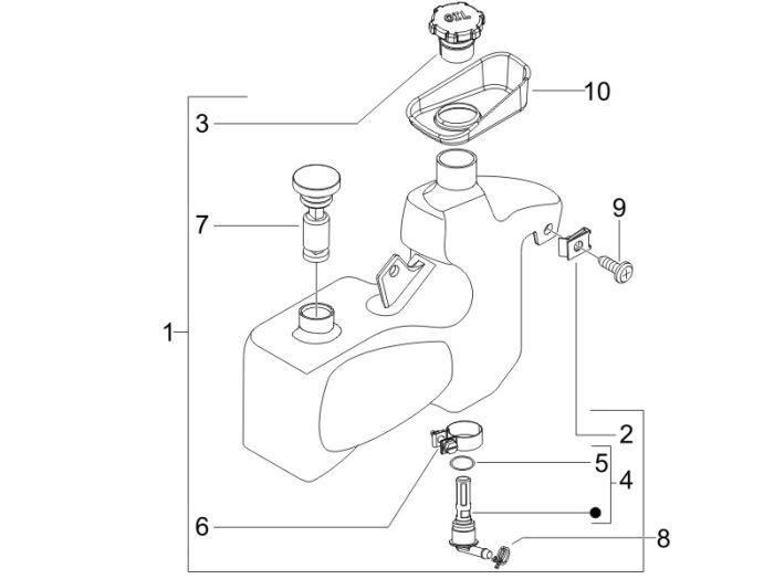 Serbatoio olio Piaggio Liberty 50 2 tempi AC