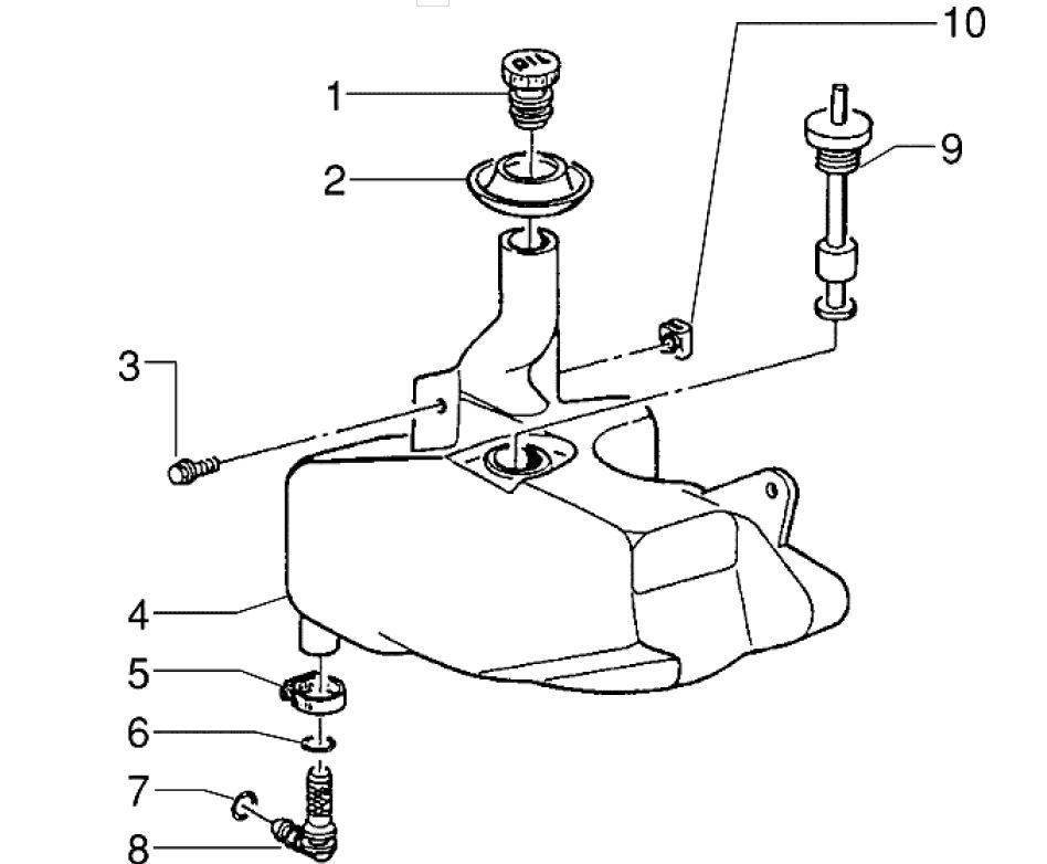 Serbatoio olio Piaggio Zip RST 50 2 tempi AC