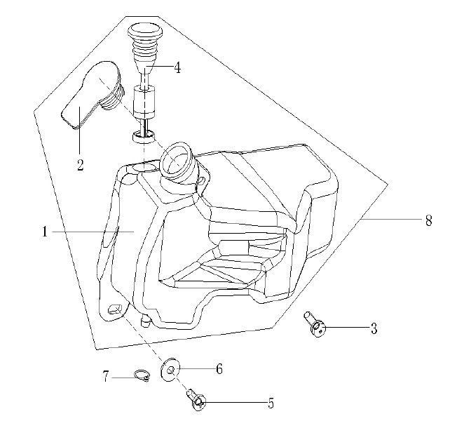 Serbatoio olio blu 2 tempi Generic Cracker 50 2010 25