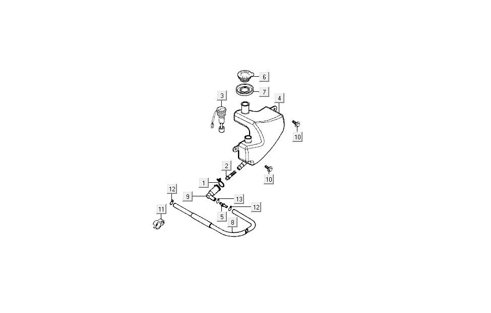 Serbatoio olio Kymco Super9 50 2 tempi AC nuovo modello argento - nero