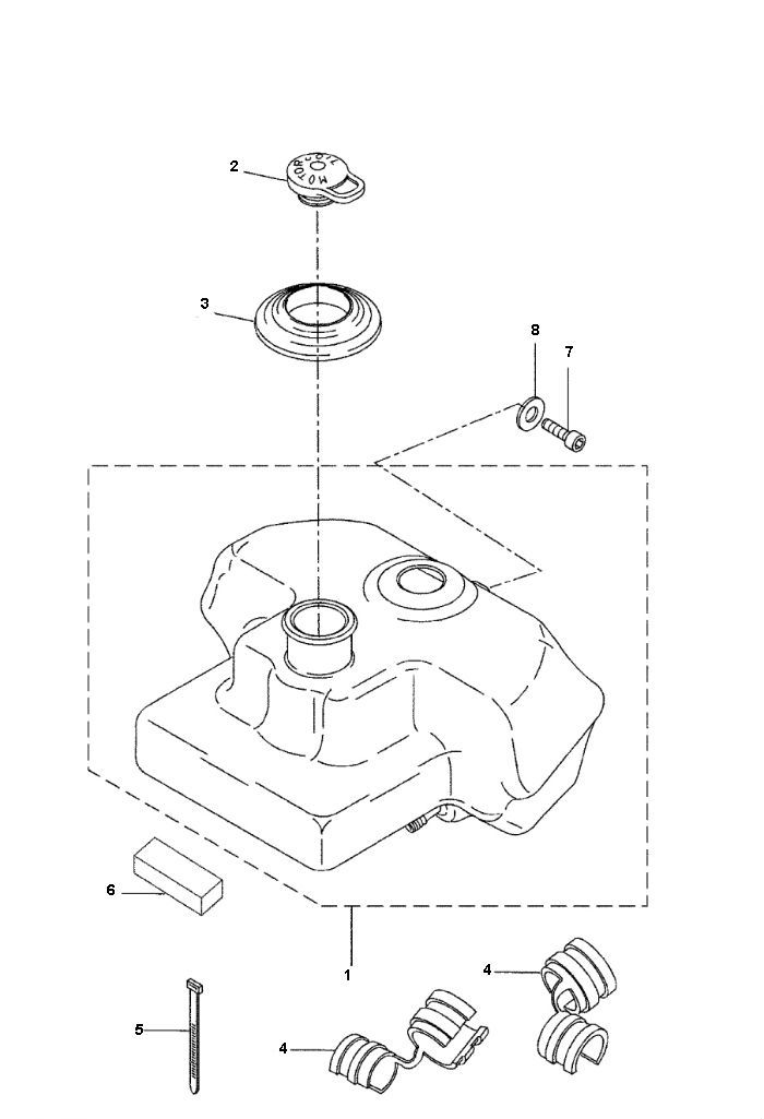 Serbatoio olio a 2 tempi Yamaha Bw