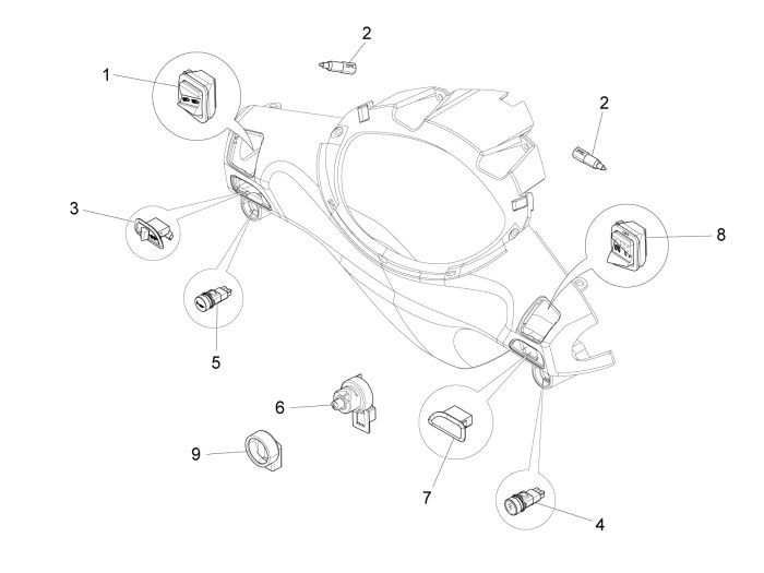 Interruttori - pulsanti Piaggio New Fly 4 tempi 2V