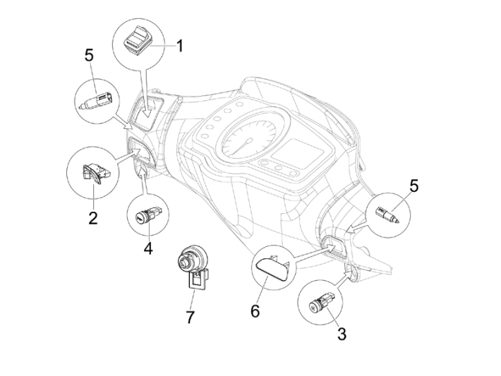 Interruttori - pulsanti Piaggio NRG Power DD 50 2 tempi LC 2007-2017