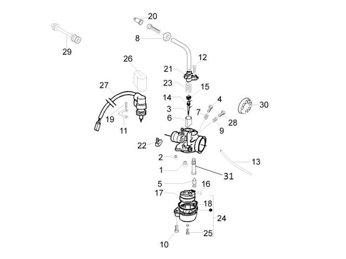 Carburatore Piaggio Liberty 50 2T AC