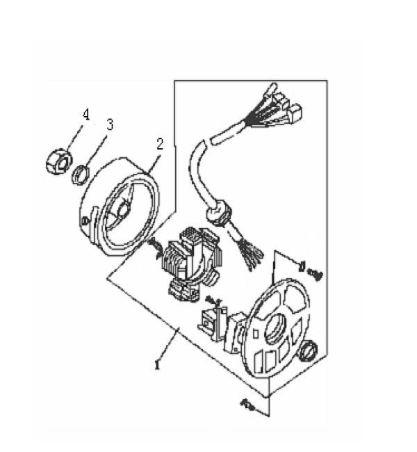 Accensione - Statore - Volano Generic Xor 50 2T AC 2009 nero