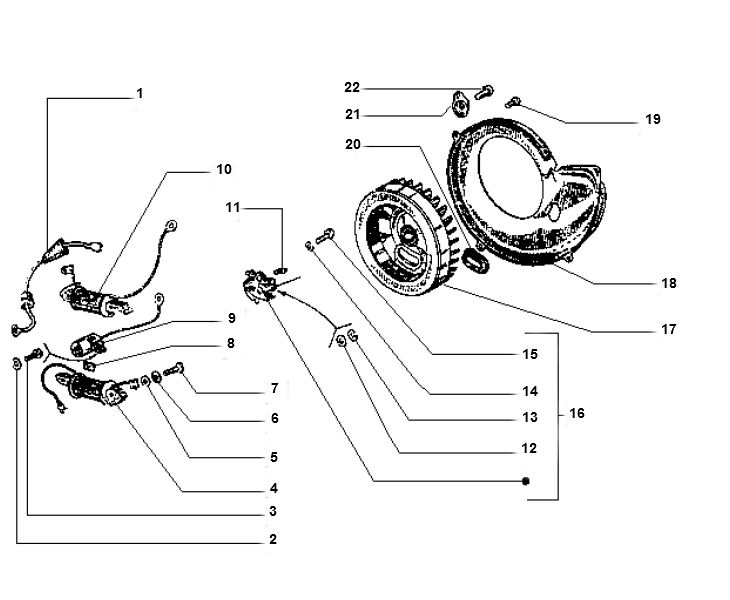Accensione - Statore - Volano Piaggio Ciao