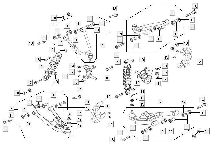 Sospensione del motore Kymco MXU 300R