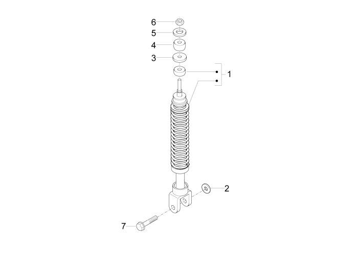 Ammortizzatore Piaggio New Fly 4 tempi 4V