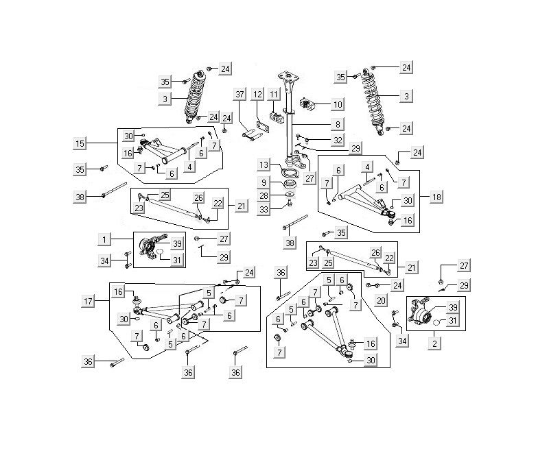 Sospensioni del motore MXU 400