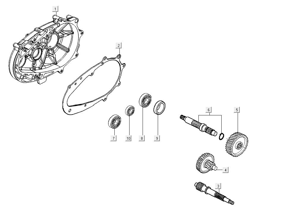 Cambio - Transmission Agility 16+ 200i Argento metallizzato opaco