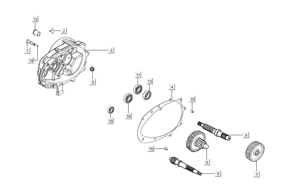 Dentizione - Trasmissione Kymco Agility 16'+ 50i 4 tempi Euro 4 Red
