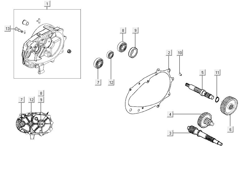 Teething - Cambio Kymco City 16' 4 tempi nero