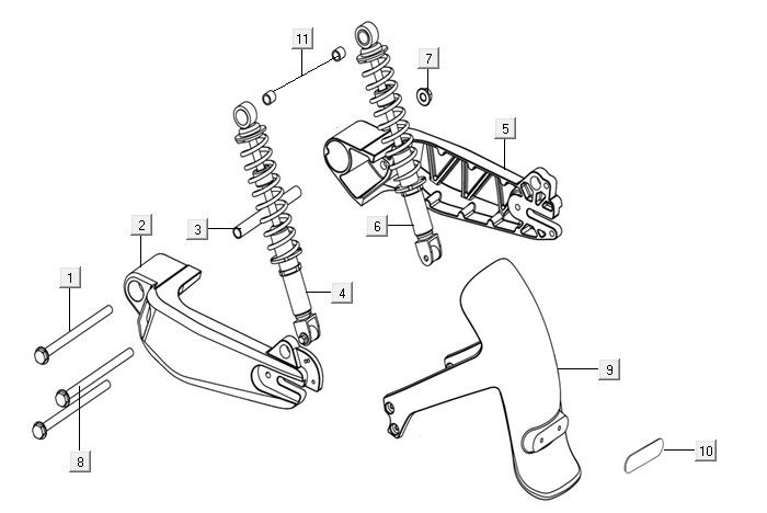 Ammortizzatore - Forcelle posteriori Niu NQI Cargo