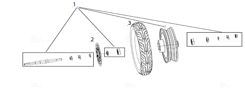 Ruota posteriore Yadea E8S