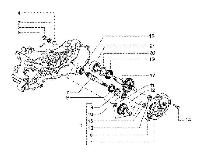 Cambio - Trasmissione Gilera Runner FXR 180 a 2 tempi
