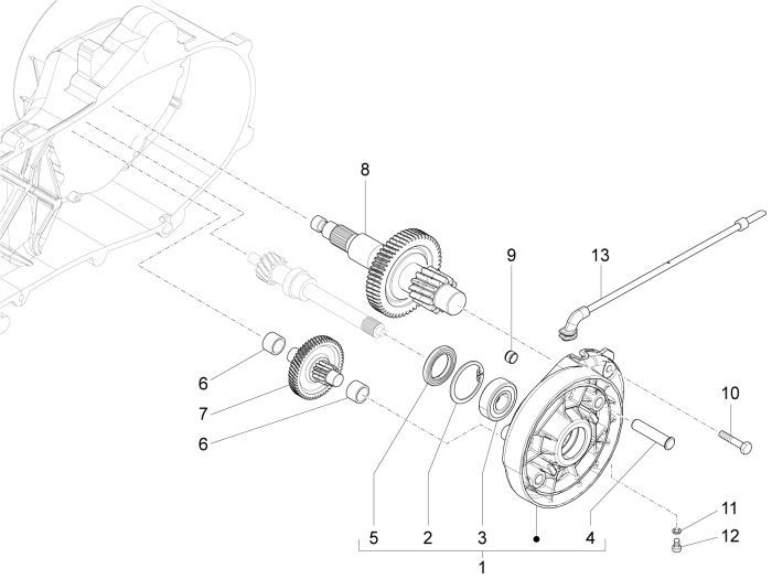 Cambio - Trasmissione Vespa Sprint 50 4 tempi 2V 25km/h