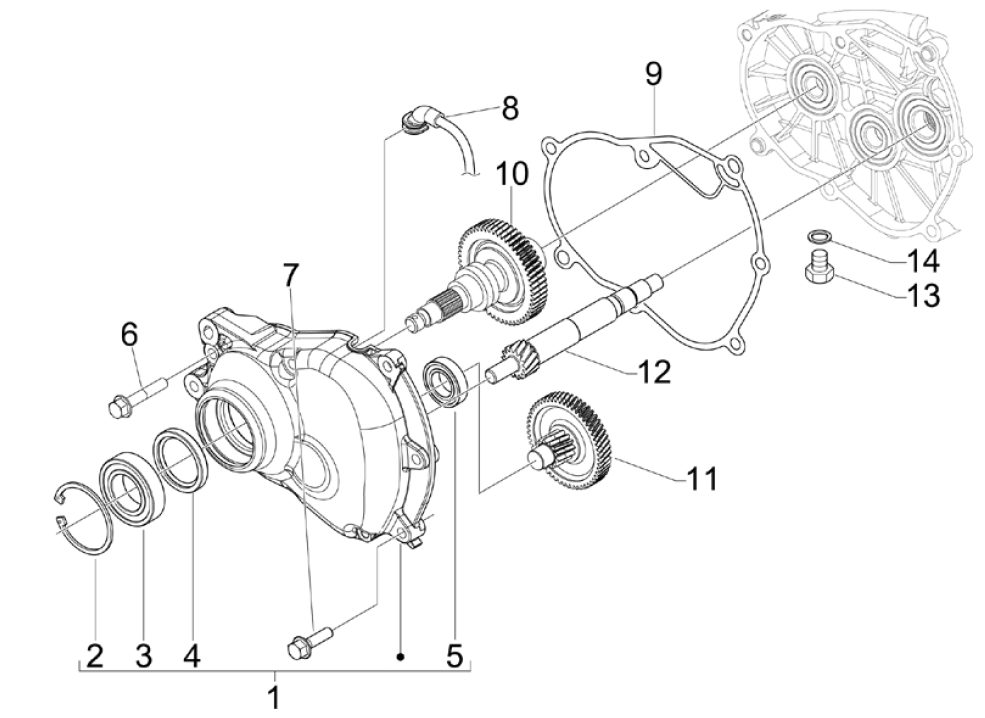 Ingranaggi - Trasmissione Piaggio Beverly 125 RST 4V Euro 3 2010-2015