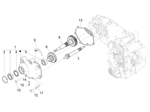 Cambio - Trasmissione MP3 500 LT Sport 2014-2016
