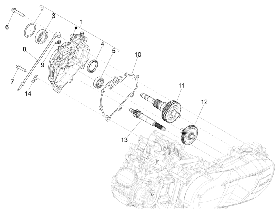 Ingranaggio - Trasmissione Vespa GTS 125 IE ABS Euro 5 2021