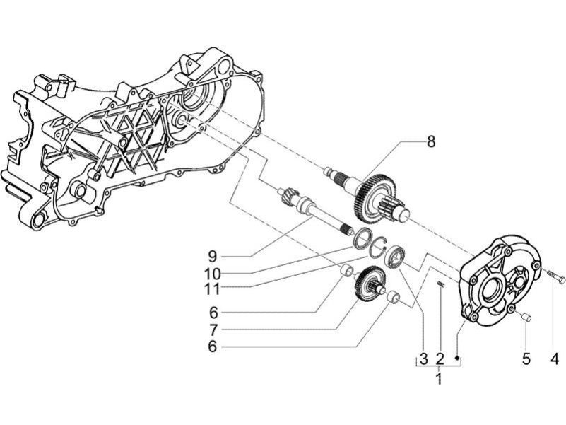 Ingranaggi - Trasmissione Vespa LX 50 2 tempi AC