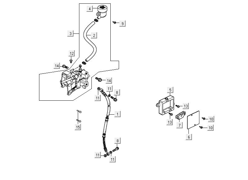 Cilindro freno Kymco Maxxer 90 Black