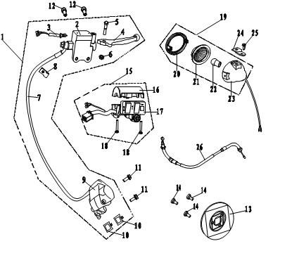 Cilindro del freno - Leva del freno - Tubo del freno - Pinza - Pastiglie freno Fosti Veneri