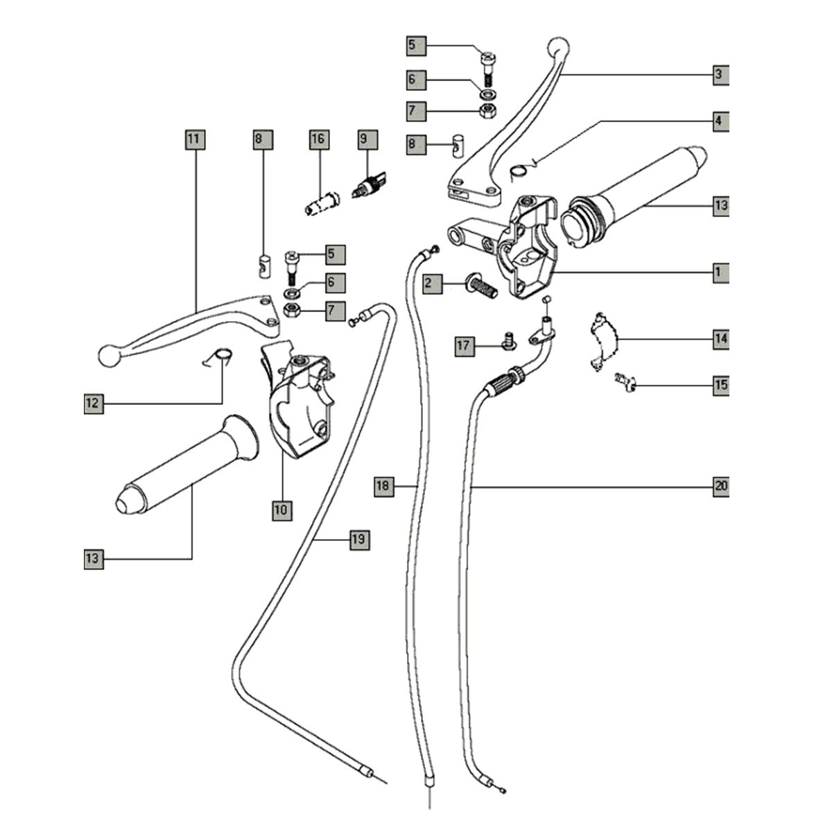 Remgrepen Tomos QUADRO E-START (25-45KMH) (K8-L0)