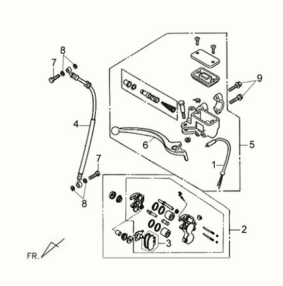 Pinza freno/maniglia Sym Fiddle II 125S