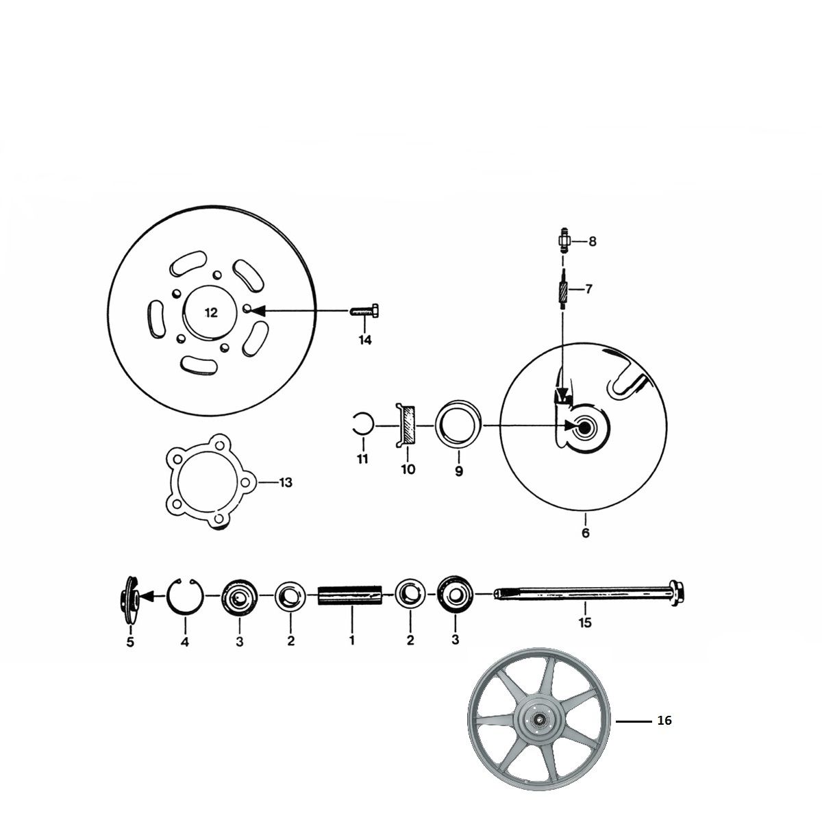 Disco freno Zundapp KS 50 530-010, 011, 012, 014, 500