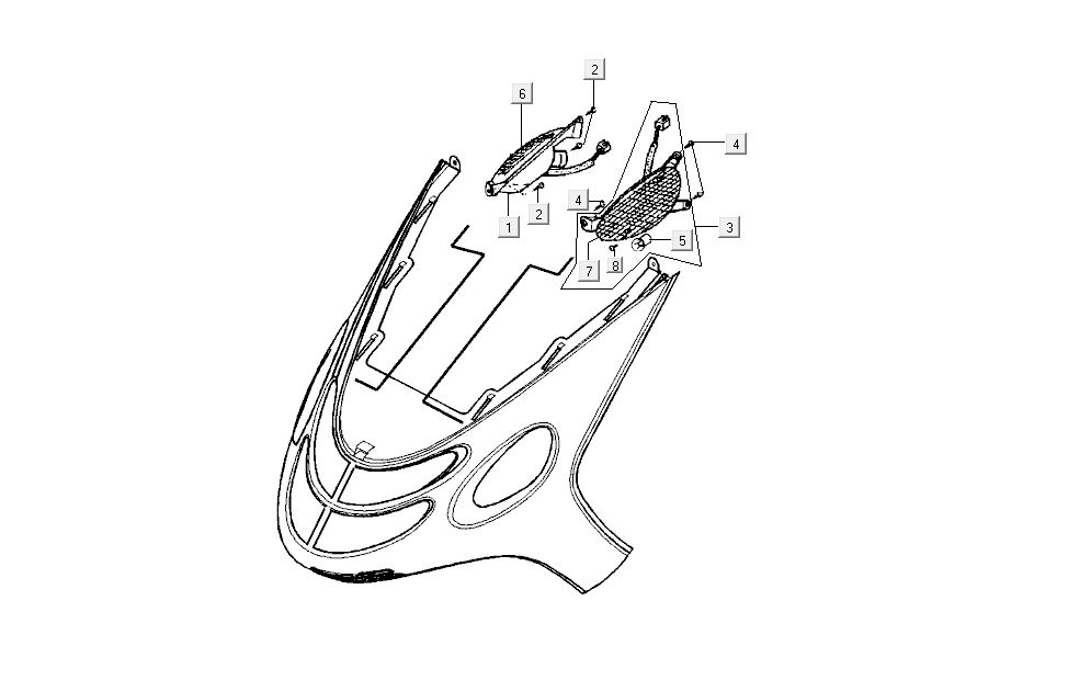 Indicatore di direzione anteriore Kymco Dink AC 2 tempi Silver