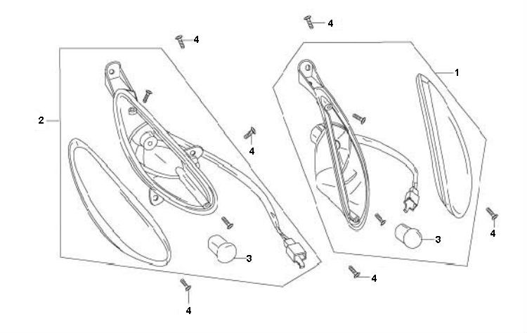 Indicatori anteriori AC a 4 tempi Peugeot V-Clic 50