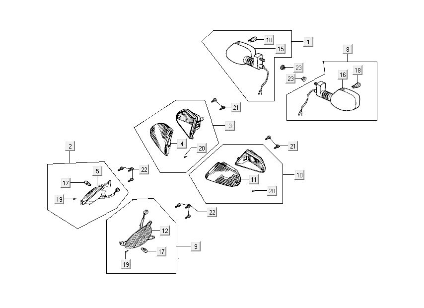 Indicatori Kymco DJ 2 tempi Silver