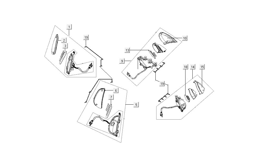 Indicatori Kymco New Sento 50i 4 tempi rossi